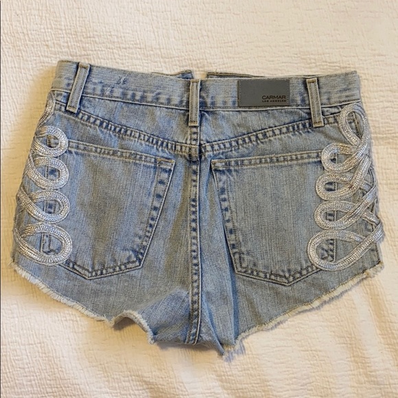 CARMAR denim shorts with silver detailing - Picture 2 of 8